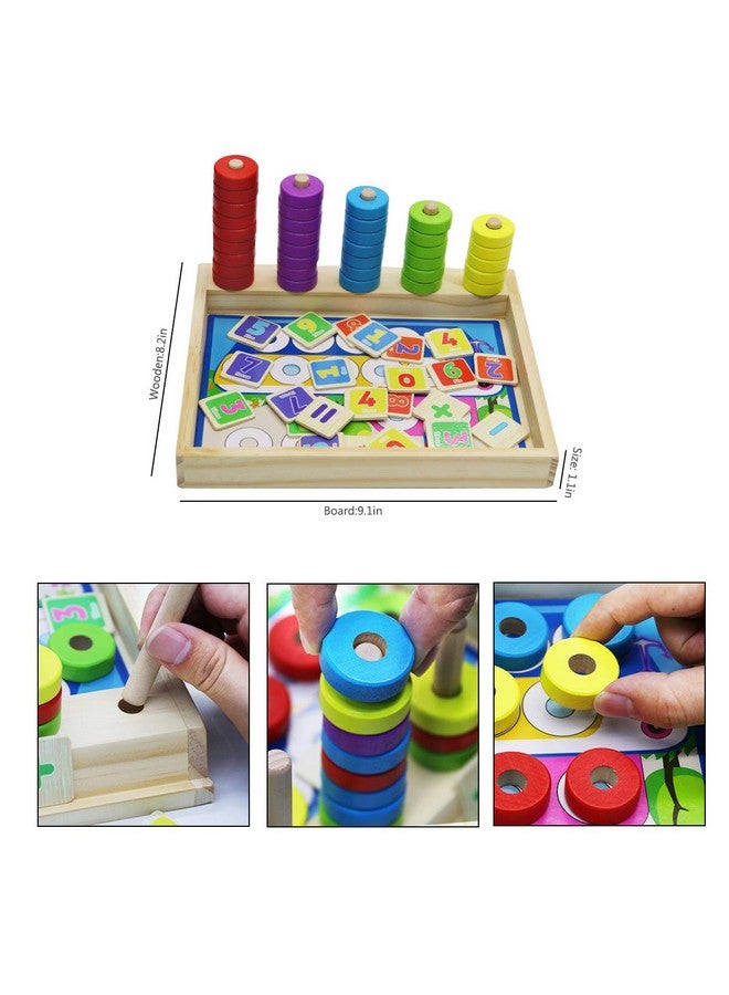 Lydaz Lydaz Montessori Math Toys for Toddlers, Wooden Math Manipulatives with Counting Number Blocks, Preschool Learning Activities, Educational Math Toy for Kids 3-5, Easter Birthday Gifts for Boys Girls  - Image 4