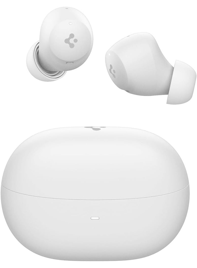 Spigen True Wireless In Ear Earbuds SA-TW P10, 4 Mode Active Noise Cancellation Pro 40dB, Bluetooth 5.2 Headphones, 30H Playtime, EQ Customizing App, 6 Mics, Gaming Mode, 10mm Driver, IPX4 - White - Image 1