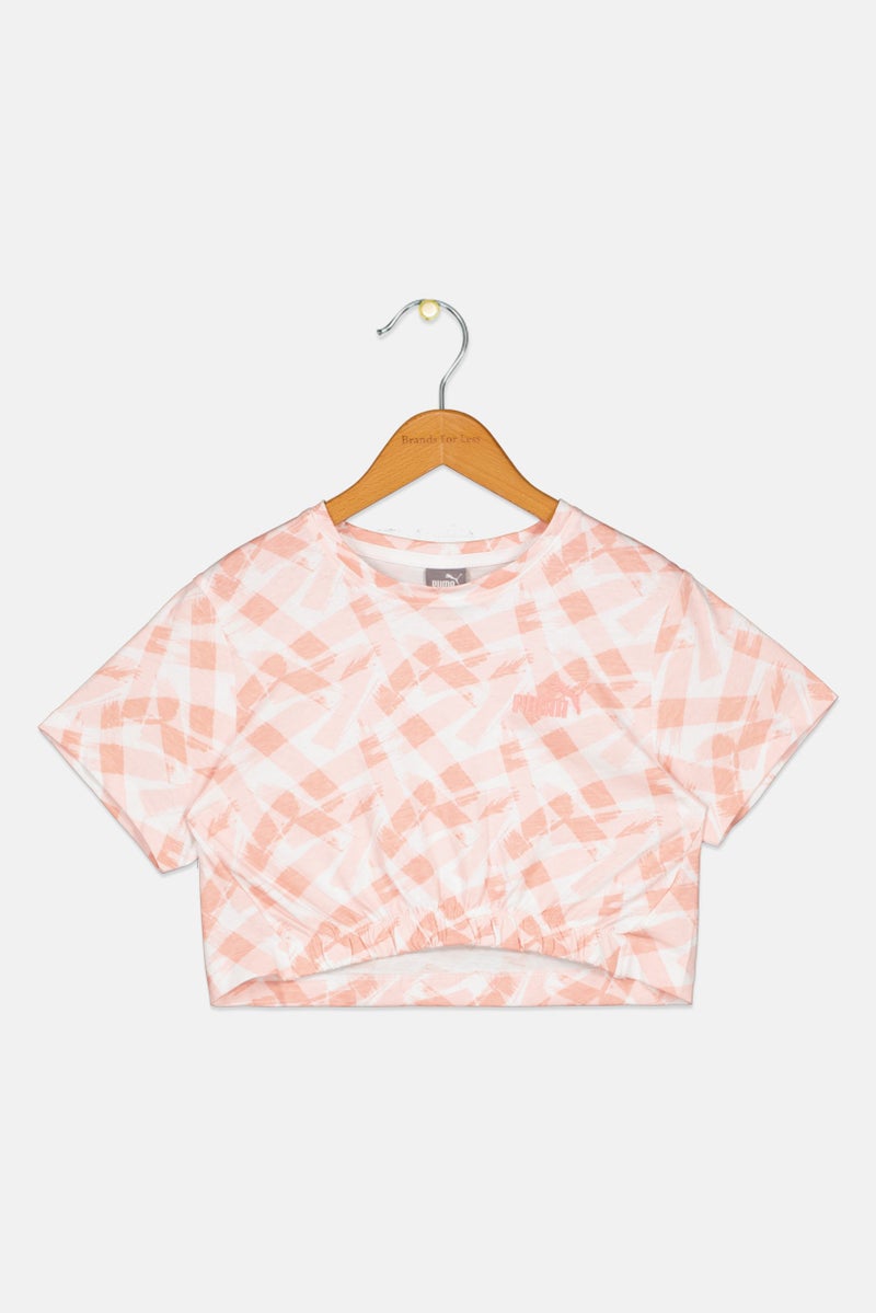 PUMA Toddlers Girl Embroidered Logo Short Sleeve Top, Multicolor - Image 2