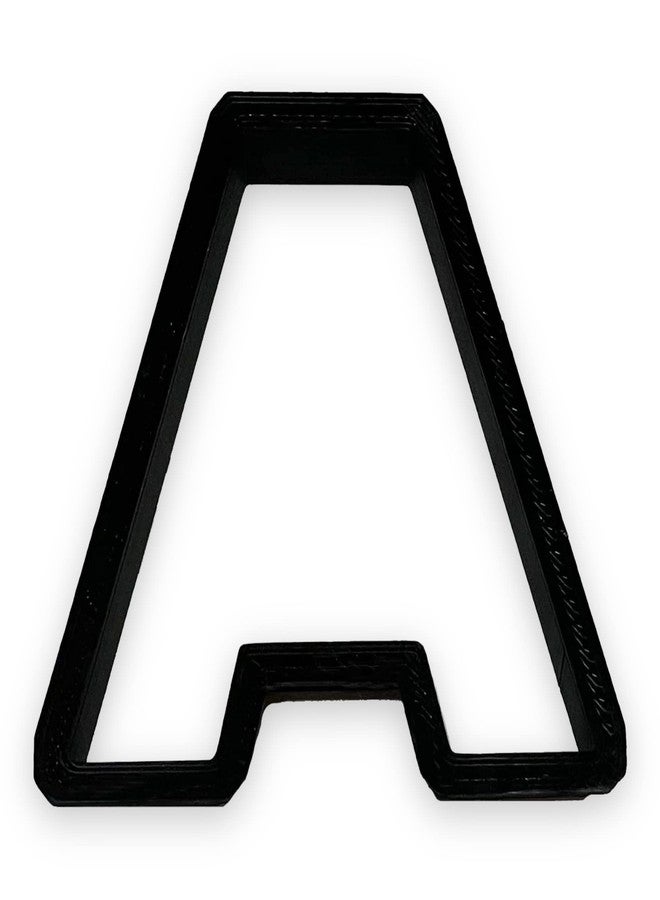 Bundle of Fun A Capital Block Letter Cookie Cutter with Easy to Push Design (3.5 inch) - Image 1