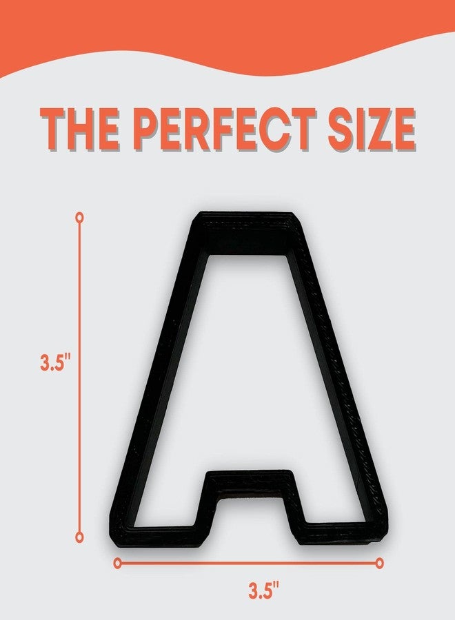 Bundle of Fun A Capital Block Letter Cookie Cutter with Easy to Push Design (3.5 inch) - Image 2