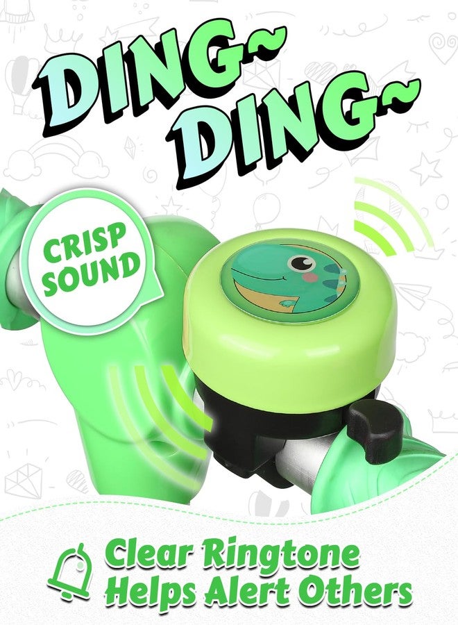 VICTGOAL Bike Bell for Kids with Loud Clear Sound, Bicycle Bell Scooter Bike Horn Ringtone Alert Cute Cycling for Toddler Children Boys Girls (Green) - Image 3