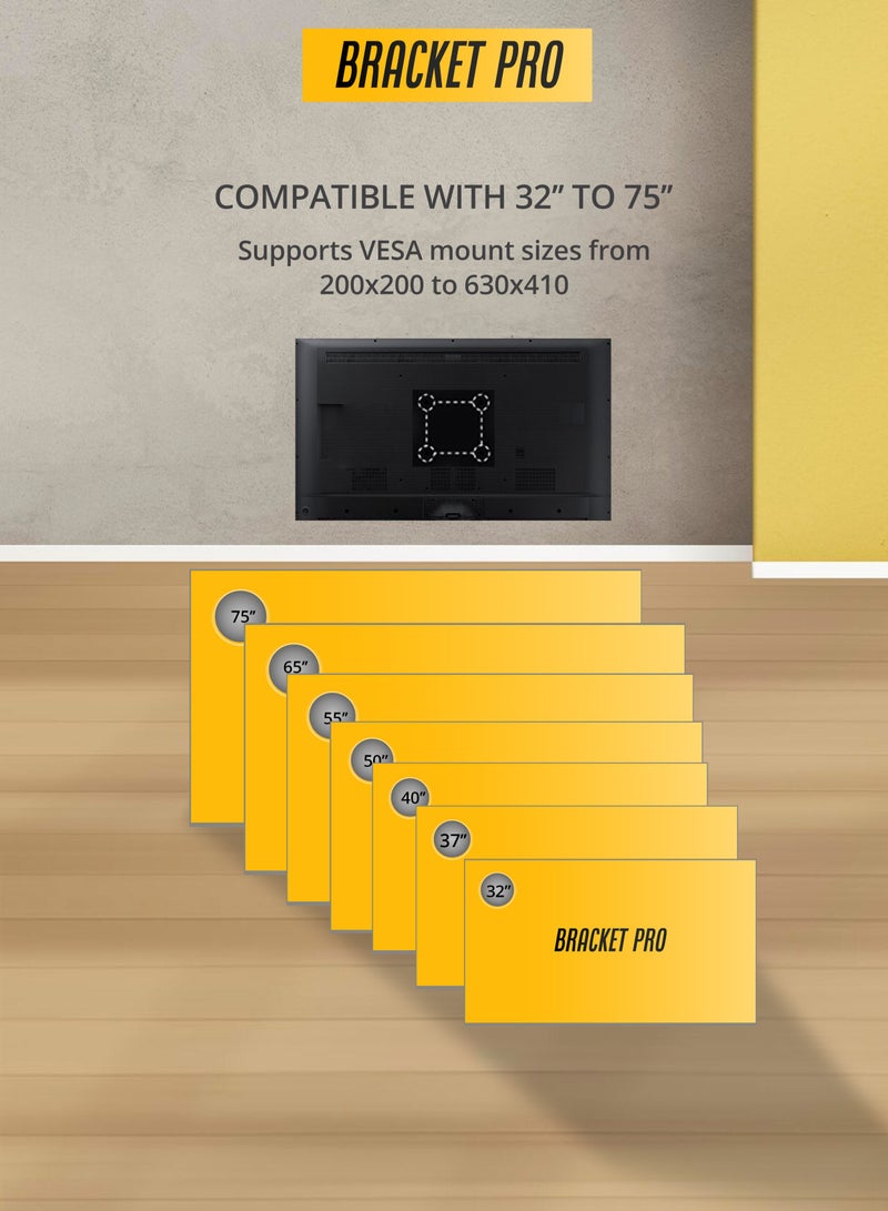 BRACKET PRO حامل حائط تلفزيون قوي للشاشات المتوسطة إلى الكبيرة BPF3275 أسود - حامل حائط تلفزيون قوي للشاشات المتوسطة إلى الكبيرة BPF3275 أسود - حامل حائط تلفزيون قوي للشاشات المتوسطة إلى الكبيرة - BPF3275 أسود - حامل حائط تلفزيون قوي للشاشات المتوسطة إلى الكبيرة - BPF3275 أسود - حامل حائط تلفزيون قوي للشاشات المتوسطة إلى الكبيرة - BPF3275 أسود - BPF3275 - Image 4