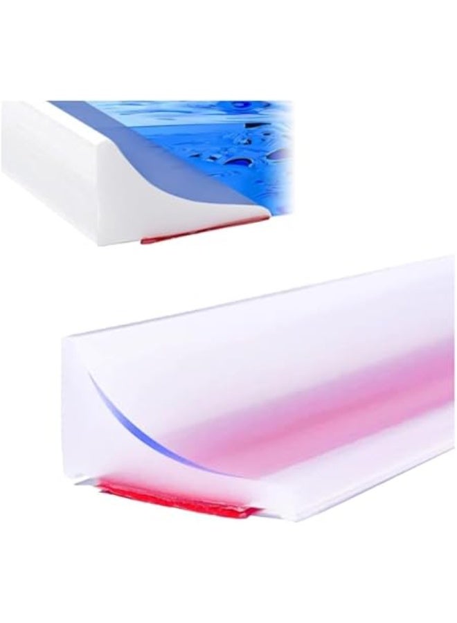 H.F.J Premium Silicone Water Dam Strip, Collapsible Shower Threshold Barrier, Bendable Waterproof Seal for Bathroom Floor Protection (Large 3 Meter) - Image 1