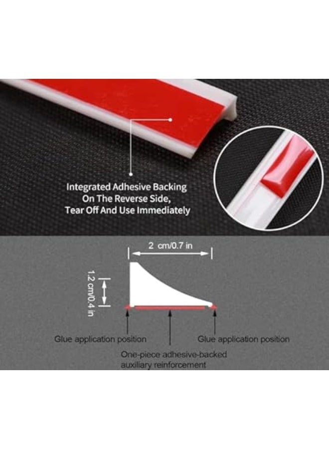 H.F.J Premium Silicone Water Dam Strip, Collapsible Shower Threshold Barrier, Bendable Waterproof Seal for Bathroom Floor Protection (Large 3 Meter) - Image 3