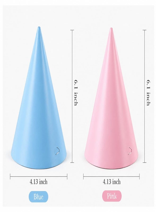 Stonelatrixo 24 Pack Macaron Birthday Hats for Adults & Kids - 6.1" Colorful Pastel Paper Cone Hats for Birthday Party, Tea Party, Bachelorette Decor - Minimalist Aesthetic Party Favors with Elastic Straps - Image 4