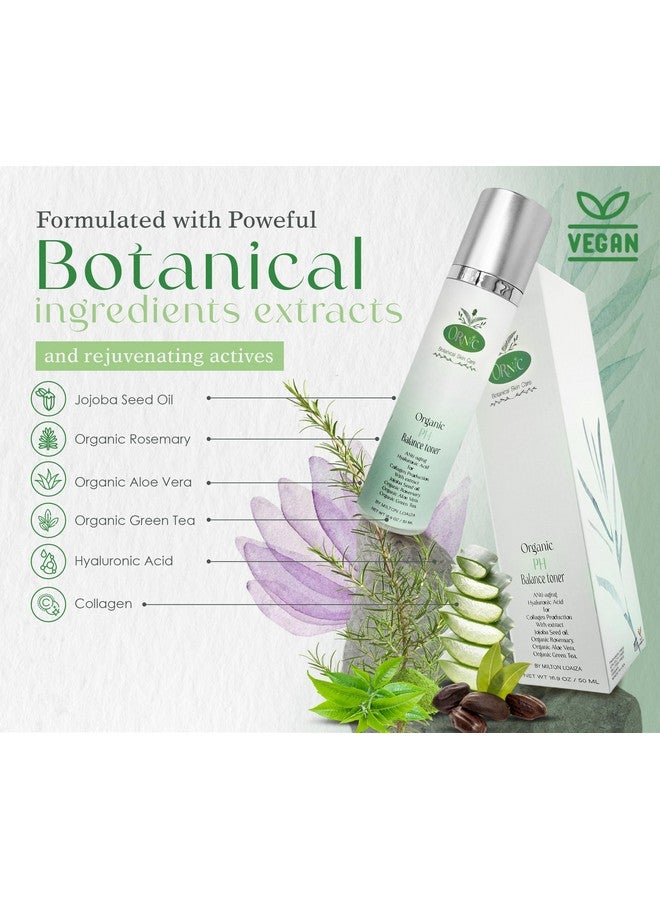 Ornic Botanical Skin Care - Organic Facial Toner with Hyaluronic Acid, Collagen, Rosemary & Aloe Vera - Natural Face Care for Hydration & Balance - Vegan & Cruelty-Free - 1.69 oz (50 ml) - Image 2
