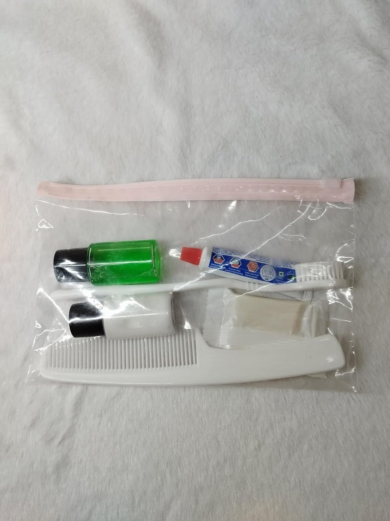 Hotel fresh up toiletries kit Pack of 10 Guest house kit Guest Room Amenities Marriage guest toiletry kit Hotel Accessories Hospital kit Travel Pack Zip pouch For 10 persons - Image 3