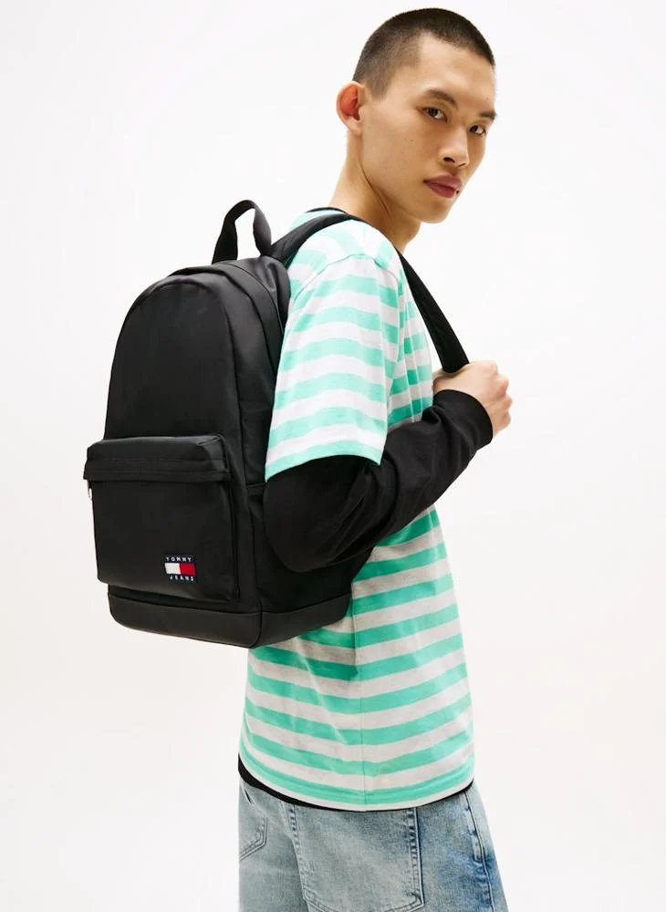 TOMMY JEANS Logo Detailed Zip Through Backpack