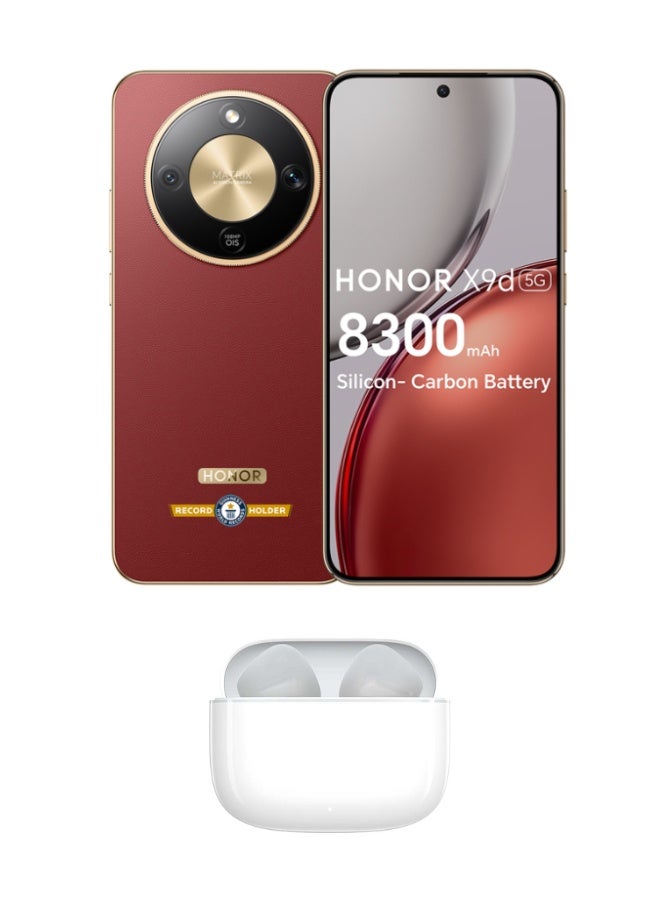 Honor X9d 5G Dual SIM 8GB RAM 256GB Reddish Brown With free Honor Choice Earbuds X7e Active TWS - Image 1