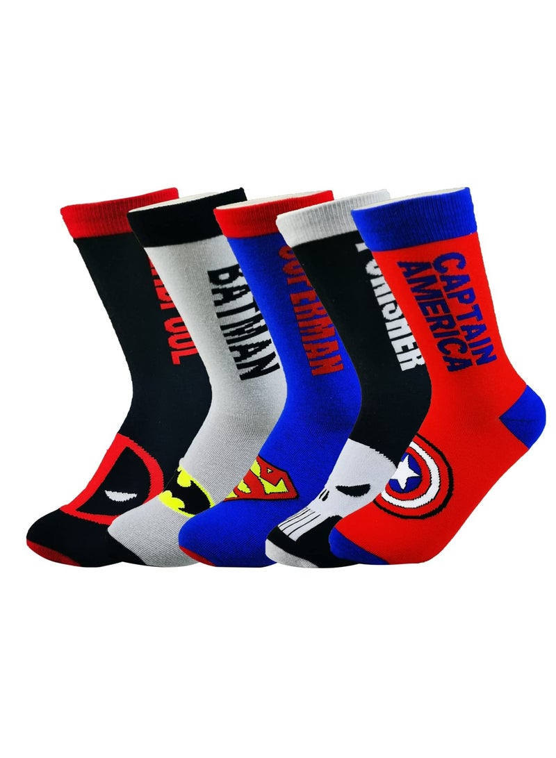 Men's Novelty Socks Funny Cartoon Crew Socks Colorful Funky Fancy Crazy Funny Casual Socks for Men Women - Image 1