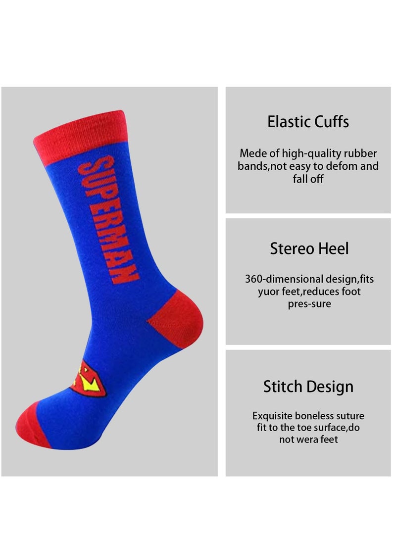 Men's Novelty Socks Funny Cartoon Crew Socks Colorful Funky Fancy Crazy Funny Casual Socks for Men Women - Image 4