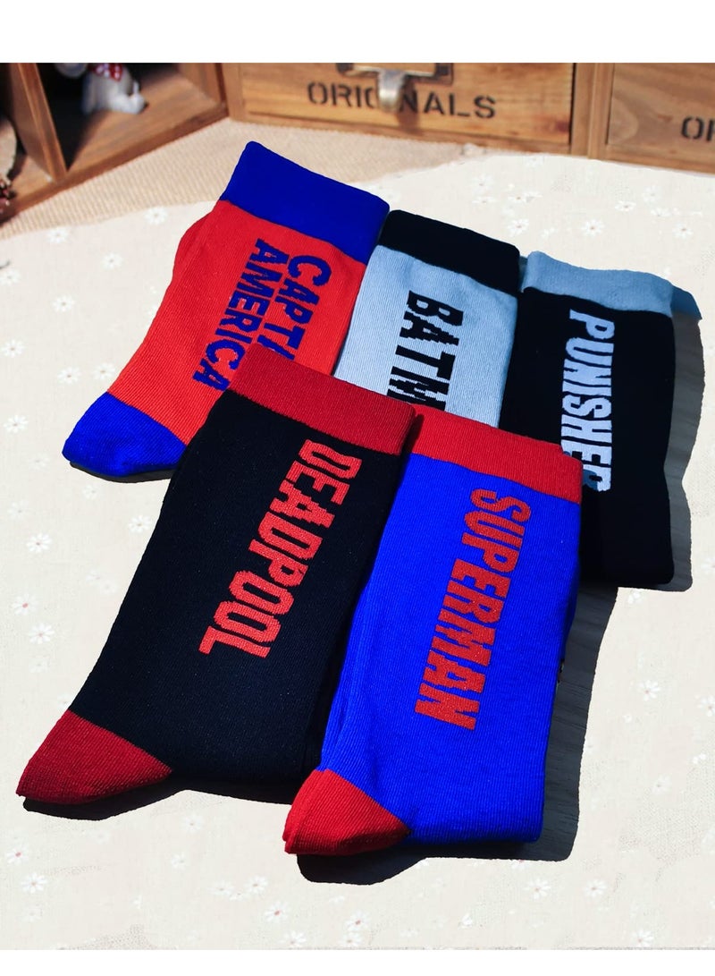 Men's Novelty Socks Funny Cartoon Crew Socks Colorful Funky Fancy Crazy Funny Casual Socks for Men Women - Image 5