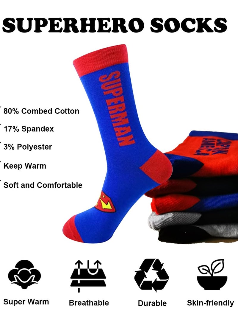 Men's Novelty Socks Funny Cartoon Crew Socks Colorful Funky Fancy Crazy Funny Casual Socks for Men Women - Image 3