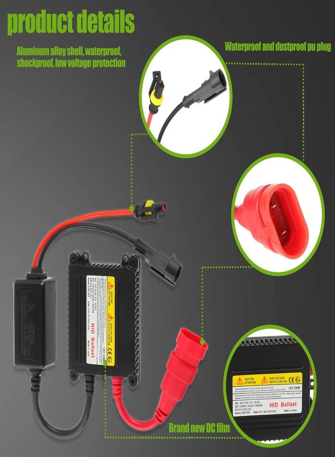 EPLZON DC 12V 55W Ultrathin HID Ballast DC Xenon Lamp Ballast Automotive Headlight Stabilizer Suitable for H1 H3 H4 H7 H11 H13 9005 9006 9007 5202 880(Pack of 2pcs) - Image 3