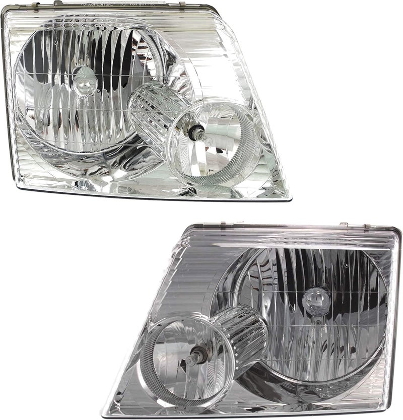 Garage-Pro Driver and Passenger Side Headlight for Ford Explorer 2002-2005 Halogen with Bulbs - Image 1
