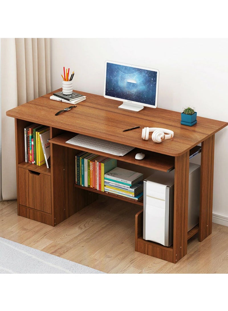 DubaiGallery Large Wooden Computer Desk Office Desk Writing Table Universal Laptop Stand PC Workstation Study Table Home Office Furniture  - Image 1
