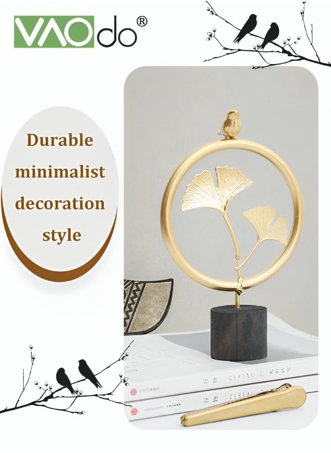 VAOdo Ginkgo Leaf Ornament Light Luxury Creative Desktop Ornament Metal Craftsmanship Suitable For Office Bedroom Living Room  - Image 4