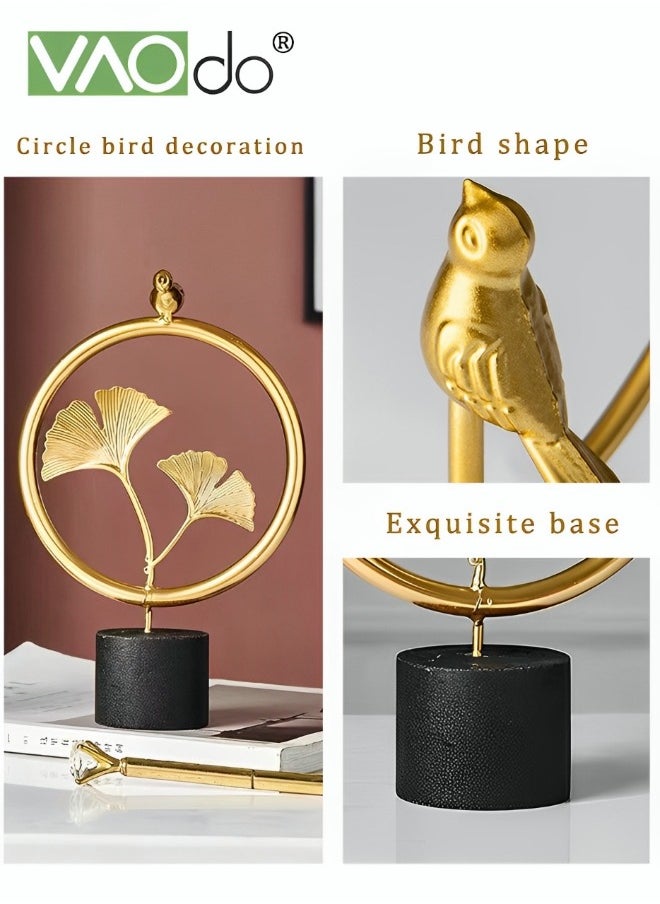 VAOdo Ginkgo Leaf Ornament Light Luxury Creative Desktop Ornament Metal Craftsmanship Suitable For Office Bedroom Living Room  - Image 3