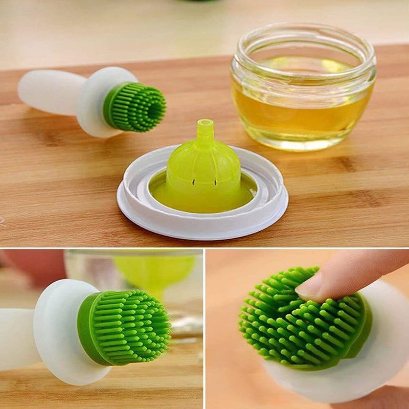 tgopit Silicone Oil Brush Bottle Oil Dispenser Baster Brush for BBQ 2 in 1 Design Turkey Baster Pastry Brush Set with Thick Glass Bowl Suit Kitchen Cooking Baking Honey and Grilling BBQ - Image 3