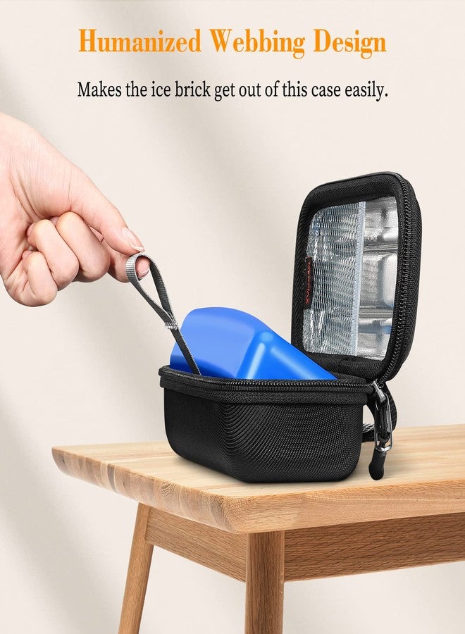 MEDMAX Insulin Vial Carrying Cooler Case, Portable Water Resistant Insulated Diabetic Organizer Protective Hard Shell Medical Travel Case with One Ice Brick TSA Approved (Black) - Image 3