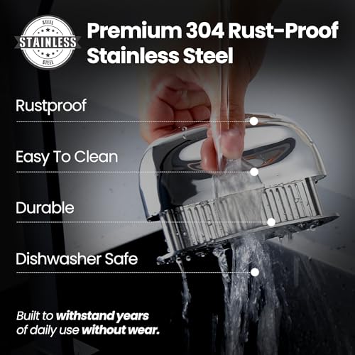 Gourmet Easy Meat Tenderizer Tool, Easy to Clean, One Piece Design - No Disassembly Needed, Ultra Sharp Needle Blades 100% Stainless Steel, Heavy-Duty Kitchen Gadgets, Meat Needle, Cooking Gadget for Tenderizing - Image 5