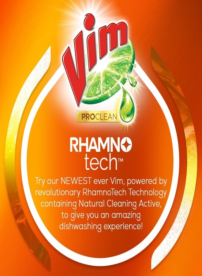 Vim ProClean Dishwash Liquid Gel with Tangerine powered by RhamnoTech™, Gentle on Hands, Removes Tough Grease and Odours, 1700ml - Image 5