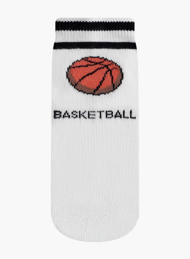 جونيورز Printed Ankle Length Socks - Set of 5