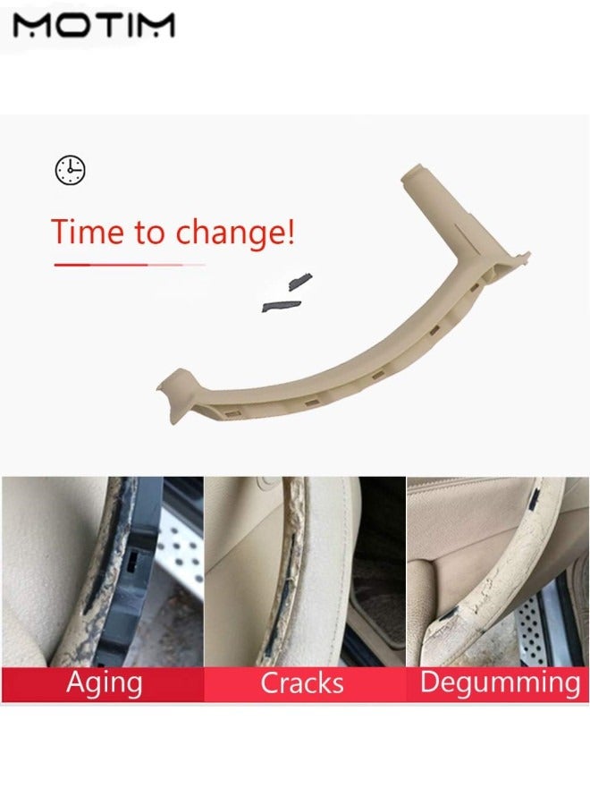 موتيم طقم استبدال مقبض سحب مقبض باب السيارة لباب السيارة BMW X5 E70 2008-2013/ BMW X6 E71 2008-2014، مقبض الباب الداخلي للراكب الأمامي الأيمن/الخلفي الأيمن غير متضمن غطاء جلدي غير متضمن - Image 4