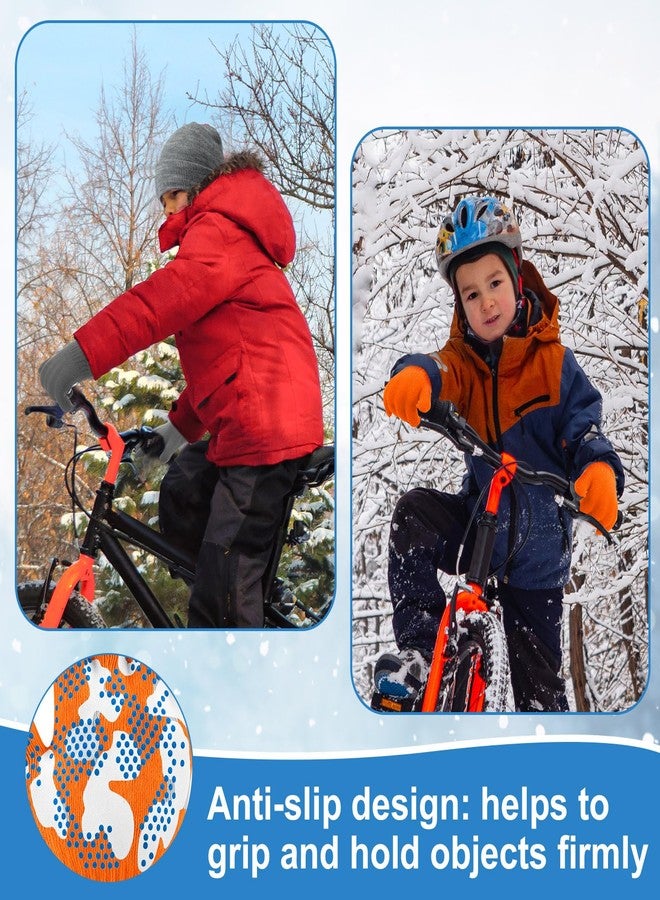 Evervibe 8 Pack Kids Beanie Hats and Gloves Set Knitted Beanies Hat Warm Stretch Gripper Gloves Winter Hats for Boys Girls, Vibrant, 5-11 Years - Image 4