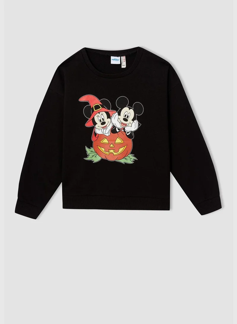 DeFacto Mickey & Minnie Mouse Licenced Regular Fit Long Sleeve Sweatshirt