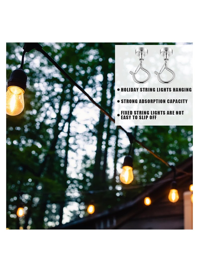 Magnetic Hooks with Snap, 25lbs Heavy Duty Magnets with Hook for Refrigerator, Strong Cruise Hook for Hanging, Magnetic Hanger for Cabin, Grill, Wreath, Kitchen, Office, Pack of 10 - Image 4