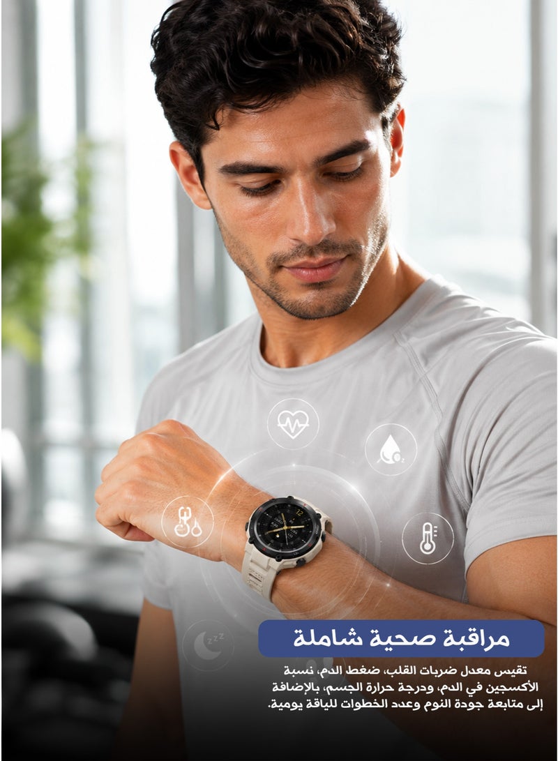 AOLON G3 Multifunctional Smart Watch – Weather & Voice Information Push – 3‑Proof Metal Body – 1.32‑Inch Large Round TFT Screen 360×360 – Bluetooth Call & Music – Health Monitoring – Waterproof – Touch & Button Operation – Silicone Strap – USB Charging – for Men, Women, Teenagers & Elderly - Image 2