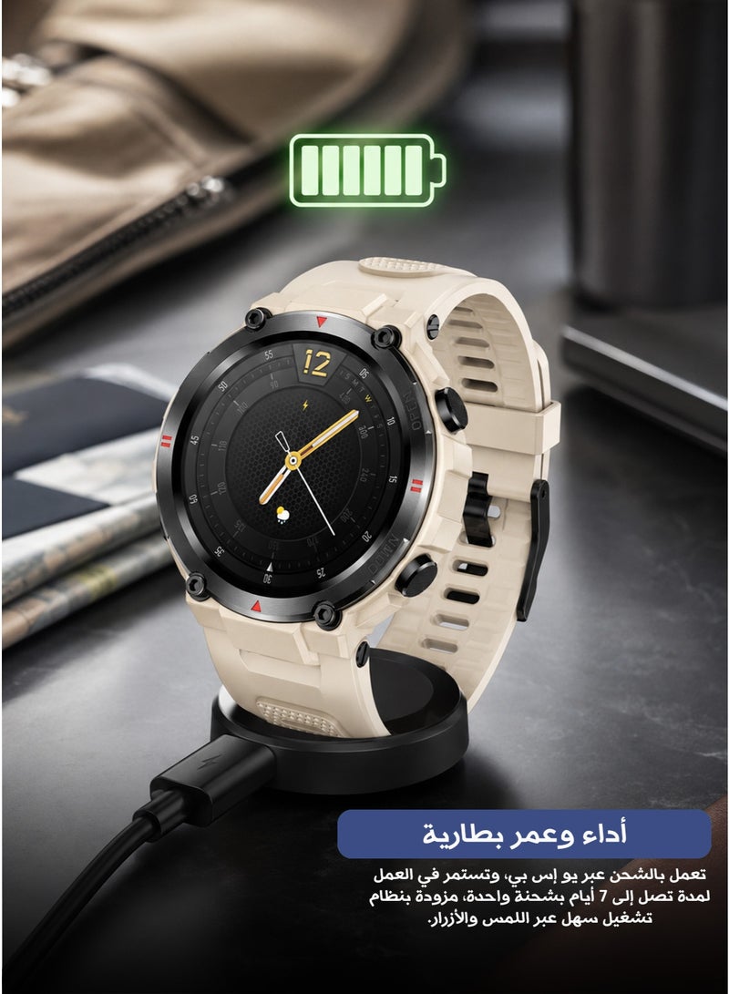 AOLON G3 Multifunctional Smart Watch – Weather & Voice Information Push – 3‑Proof Metal Body – 1.32‑Inch Large Round TFT Screen 360×360 – Bluetooth Call & Music – Health Monitoring – Waterproof – Touch & Button Operation – Silicone Strap – USB Charging – for Men, Women, Teenagers & Elderly - Image 4