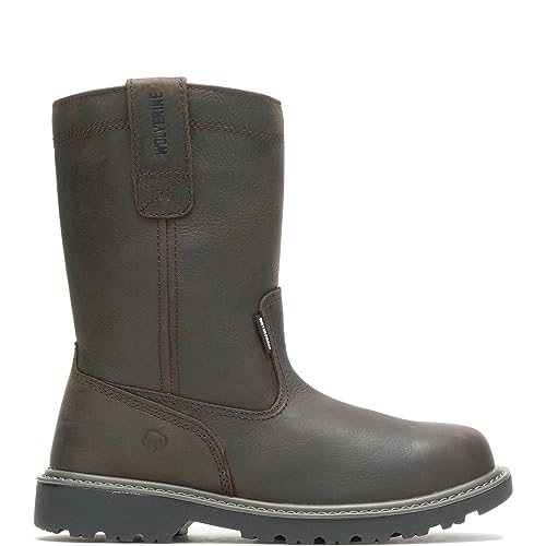 WOLVERINE mens Floorhand Waterproof 10" Soft Toe Work Boot, Dark Brown, 11.5 US - Image 1
