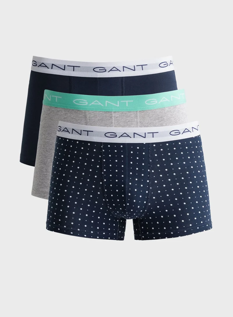 GANT 3 Pack Logo Trunks