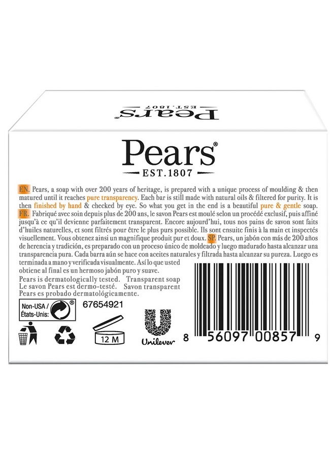 Pears Pears Soap, Face & Body Soap, Amber - Pure & Gentle Transparent Bar Soap, Moisturizing Glycerin Soap with Natural Oils for Pampered, Glowing Skin, 4.4 Oz (Pack of 24)  - Image 2
