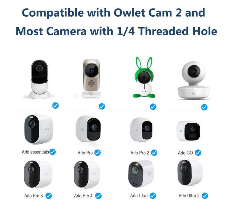 OkeMeeo Crib Mount for Owlet Cam 2, Owlet Cam Smart Baby Monitor, Owlet Duo and Arlo Cameras (Twist Mount Bracket) - Image 2