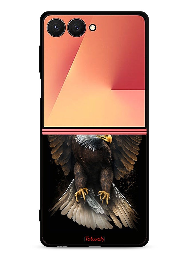Tolwak غطاء حماية لجهاز سامسونج جالكسي Z Flip7 مع أجنحة نسر منتشرة - Image 1
