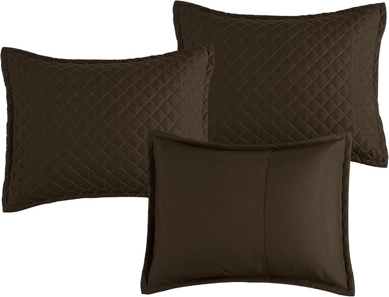 HOMBYS Daybed Cover Sets- Diamond Stitching Daybed Bedding Set, All Season Cozy Bedding with Bedskirt with Shams, Microfiber Filling, 5 Pieces, Coffee Color - Image 5
