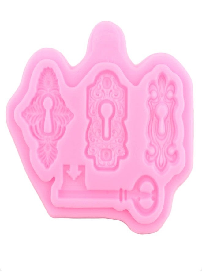 Mujiang Keyhole Silicone Molds Vintage Key Cake Fondant Mold Alice Wonderland Hat Poker Clock Playing Fondant Mold For Cake Decoration Sugar Cupcake Topper Chocolate Gum Paste Polymer Clay Set Of 4 - Image 4