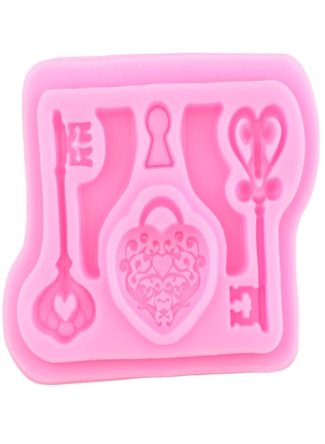 Mujiang Keyhole Silicone Molds Vintage Key Cake Fondant Mold Alice Wonderland Hat Poker Clock Playing Fondant Mold For Cake Decoration Sugar Cupcake Topper Chocolate Gum Paste Polymer Clay Set Of 4 - Image 3