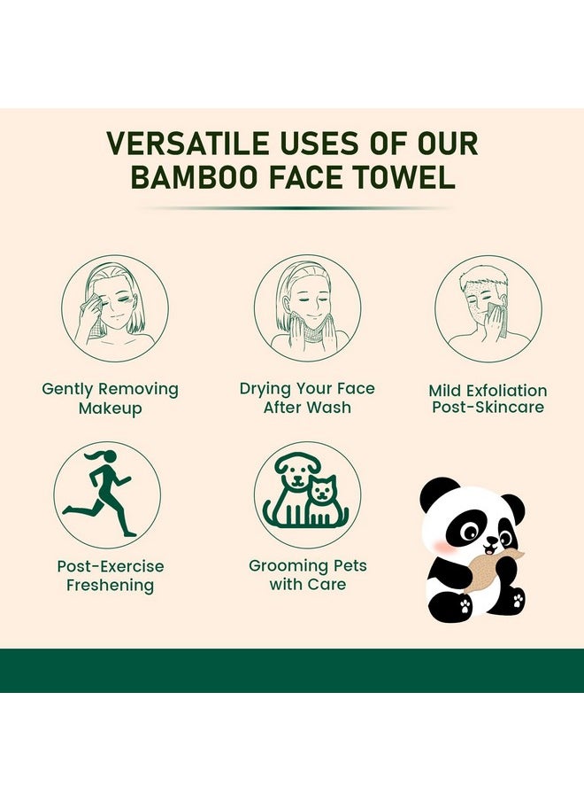 Mother Earth MOTHER EARTH Bamboo Face Towels XL - Hypoallergenic and Disposable Face Wipes | Dry Makeup Removers | Made from Bamboo Viscose | Extra Soft for Sensitive Skin | 200 Towels  - Image 4