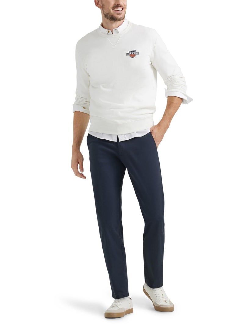 Lee Men's Extreme Motion Flat Front Regular Straight Pant Navy 32W x 32L - Image 2