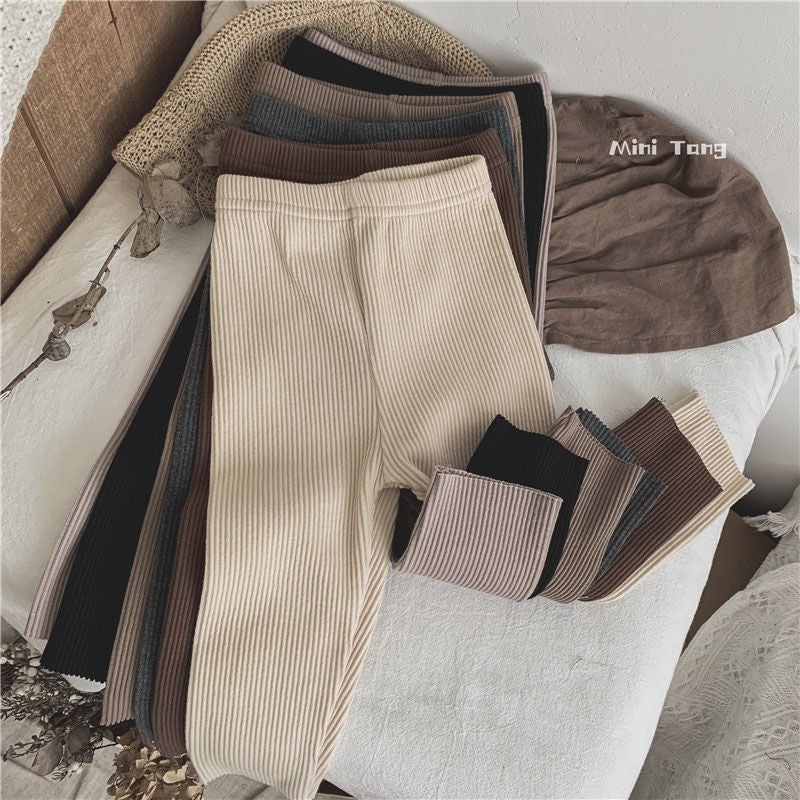 Basic Love ~ Children'S Pit Stretch Slim Leggings Men'S And Women'S Baby Color Long Pants Fashion - Image 5