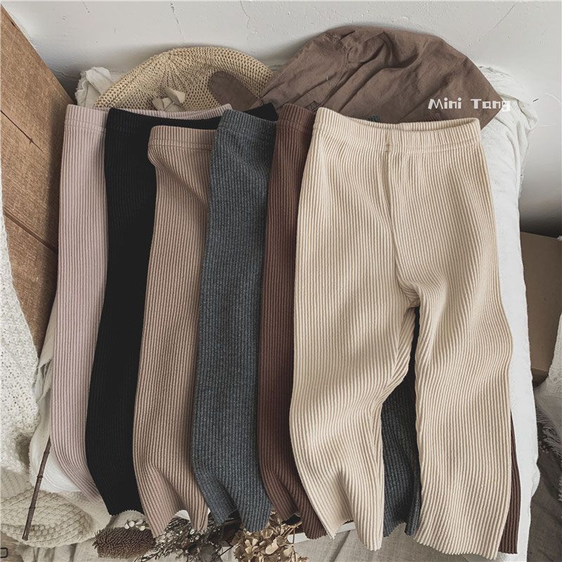 Basic Love ~ Children'S Pit Stretch Slim Leggings Men'S And Women'S Baby Color Long Pants Fashion - Image 4