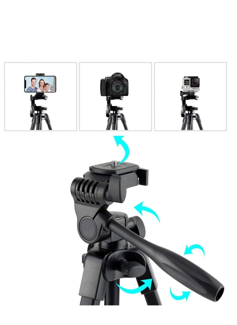 Generic Eocean Flexible Tripod – 136cm Extendable Phone Tripod Stand with Carry Bag, Wireless Remote, Universal Tripod for Video, Selfie, iPhone, Travel Camera  - Image 2