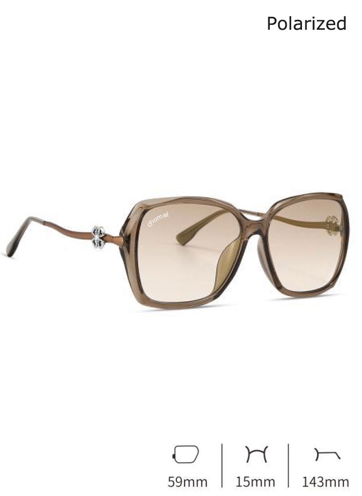 Chomel Fashion High-Definition Nylon Lens Sunglasses For Women's High-End Elegant Anti-Ultraviolet Anti-Blue Light  - Image 3