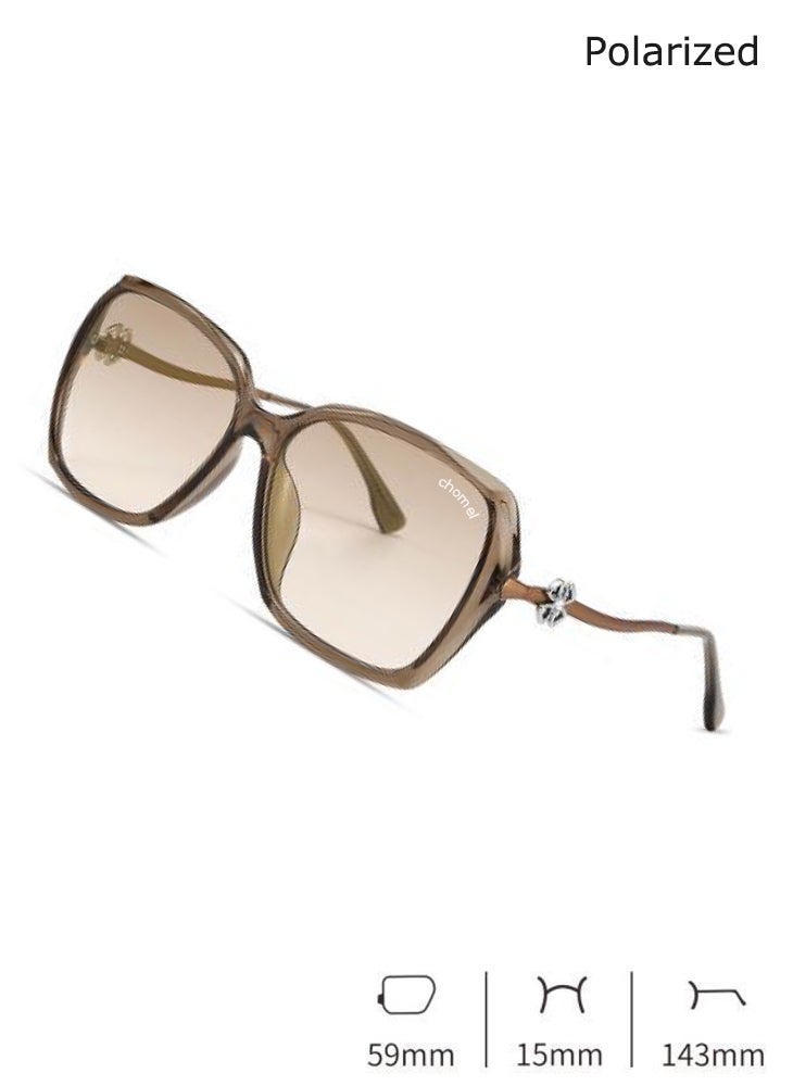 Chomel Fashion High-Definition Nylon Lens Sunglasses For Women's High-End Elegant Anti-Ultraviolet Anti-Blue Light  - Image 2