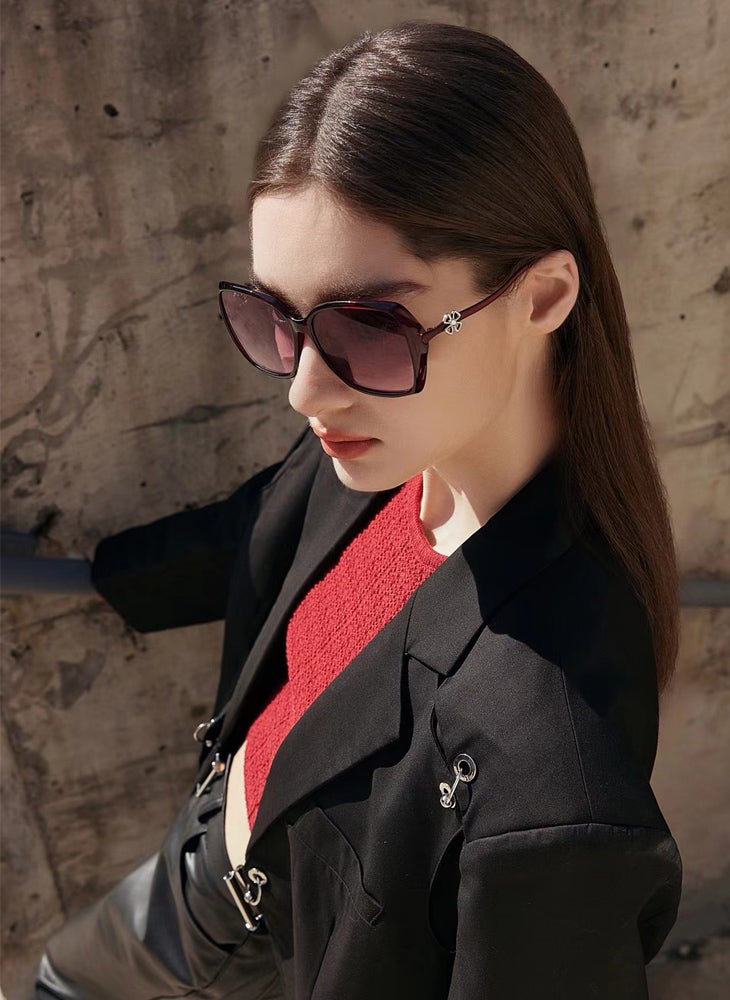 Chomel Fashion High-Definition Nylon Lens Sunglasses For Women's High-End Elegant Anti-Ultraviolet Anti-Blue Light  - Image 5